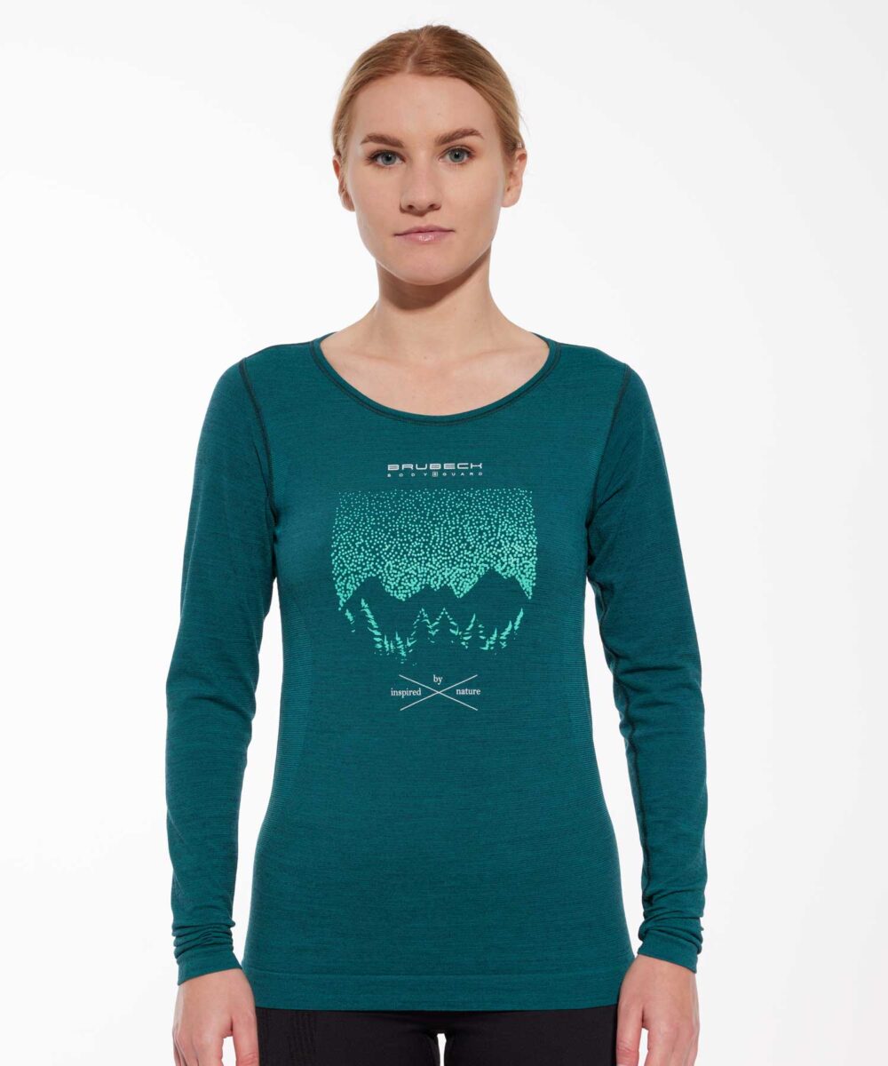 Women's Merino Wool Long-Sleeve T-shirt OUTDOOR WOOL PRO