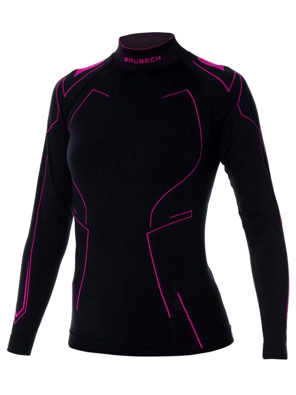 Women's Motorcycle Long-Sleeve Top COOLER - black/fucsia, M